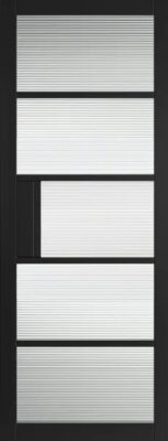 Internal Metro Black (REEDED GLASS) Pre-Finished Door