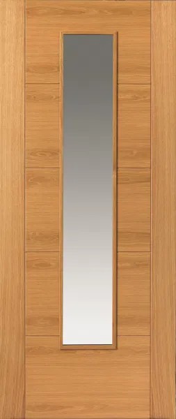 Internal Tigris Oak Pre-Finished (CLEAR GLASS) FD30 44mm Fire Door