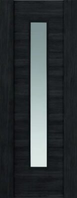 Internal Laminate Alabama (CLEAR GLASS) Dark Grey Pre-Finished Door