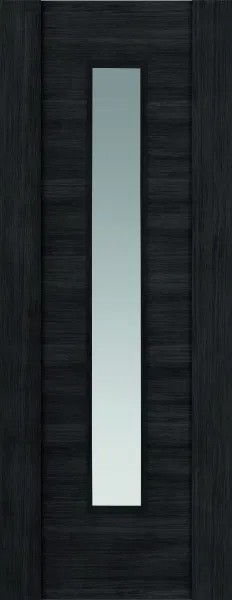 Internal Laminate Alabama (CLEAR GLASS) Dark Grey Pre-Finished Door