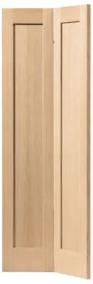 Internal Oak Etna Un-Finished Solid Core Bi-Fold Door