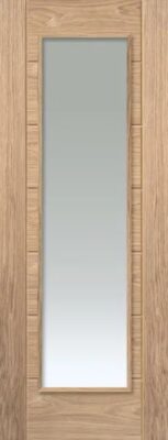 Internal Palomino Oak Un-Finished (CLEAR GLASS) Door