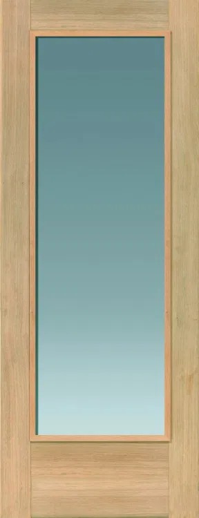 Internal Oak Fuji (CLEAR GLASS) Internal Un-Finished FD30 44mm Fire Door