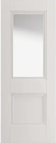 Internal Hardwick White Primed (CLEAR GLASS) Classical Panelled Door