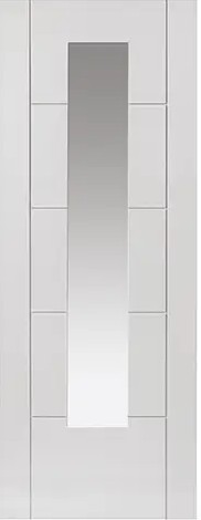 Internal Tigris White Primed (CLEAR GLASS) Door