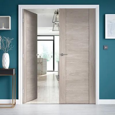 Internal Laminate Alabama Light Grey Pre-Finished FD30 44mm Fire Door - Image 2