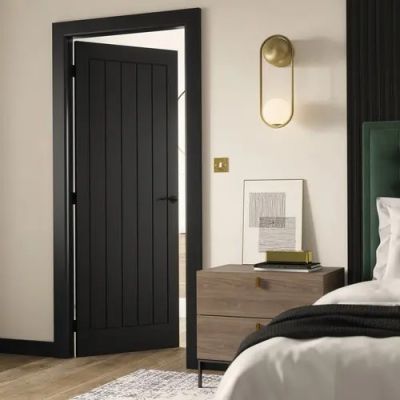 Internal Cottage Black Pre-Finished FD30 44mm Fire Door - Image 2
