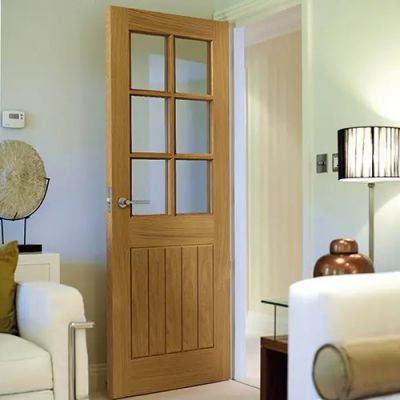 Internal Thames Oak 6 Light Un-Finished (CLEAR GLASS) Door - Image 2