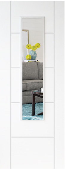 White Primed Trend / Vancouver 1 Light (CLEAR GLASS) FD30 44mm -DF