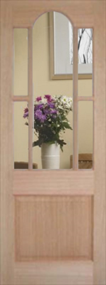 Oak Warmsworth with Clear Bevelled Glass - Unfinished - DG