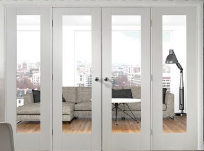 Easi - Frame with White Primed Pattern 10 (CLEAR GLASS) Doors and Side Panels - XL