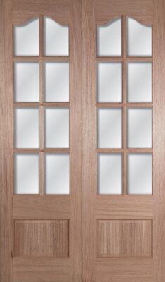Hardwood IFG 50 Pair - Clear Bevelled Glass - Rebated - LPD