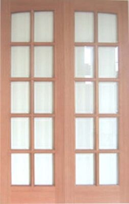 Hardwood GTP Swept Top with Clear Bevelled Glass -  Rebated - DF