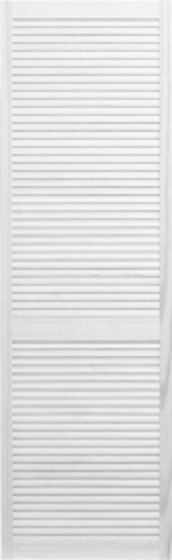 White Primed Open Louvre Doors