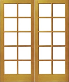 External Hemlock Pattern SC Pair Un-glazed (No Glass) Un-finished - LPD