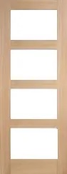External Hemlock Un-Finished Shaker Style Panel Unglazed (No Glass) Door