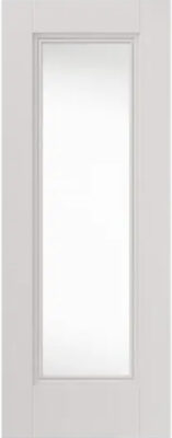 Internal Belton White primed (CLEAR GLASS) Panelled Door