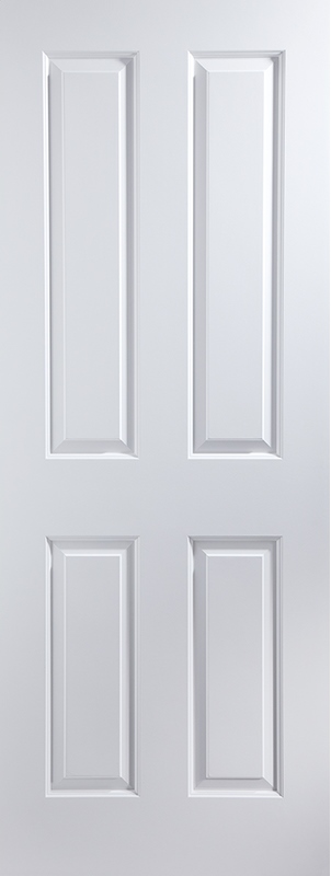 Internal White Primed Smooth 4 Panel FD60 54mm Fire Door