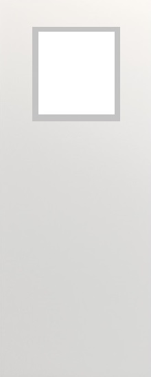 Internal Flush White Primed 1G (CLEAR GLASS) FD30 44mm Fire Door