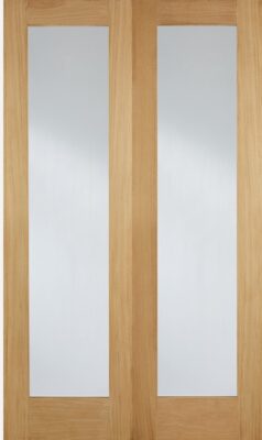 Internal Oak Pattern 20 (OBSCURE GLASS) Rebated Un-Finished Door