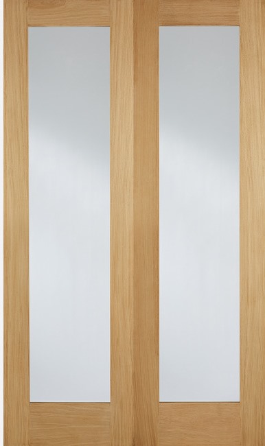 Oak Pattern 20 (CLEAR BEVELLED GLASS) Rebated Un-Finished -DF