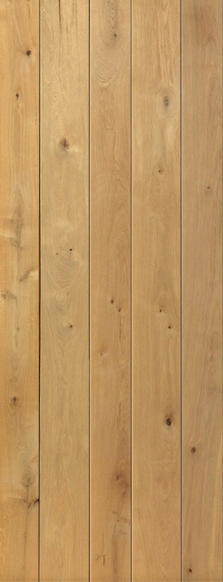 Internal Rustic Oak Veneered Ledged Un-Finished Door