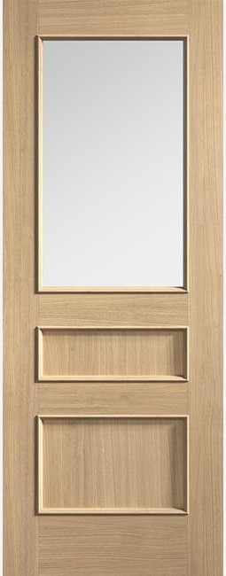 Internal Oak Toledo (CLEAR GLASS) Pre-Finished Door