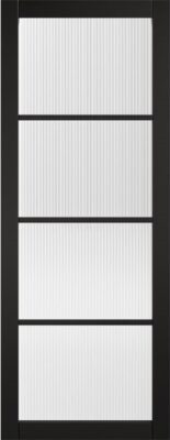 Internal Black Pre-Finished Soho (REEDED GLASS) Door