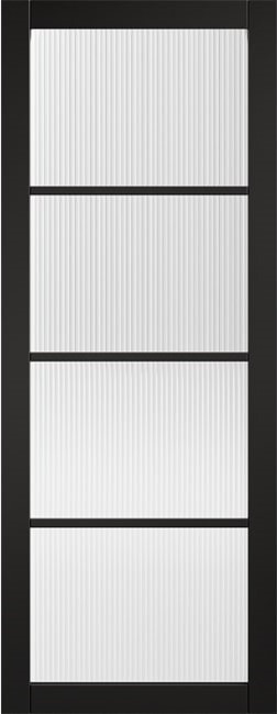 Internal Black Pre-Finished Soho (REEDED GLASS) Door