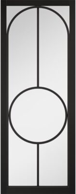 Internal Black Pre-Finished (CLEAR GLASS) Bowery Solid Core Door