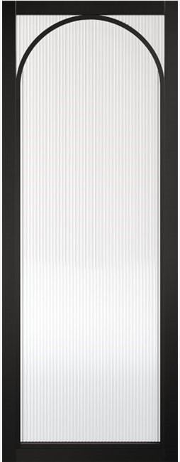 Internal Black Pre-Finished Melrose (REEDED GLASS) Door