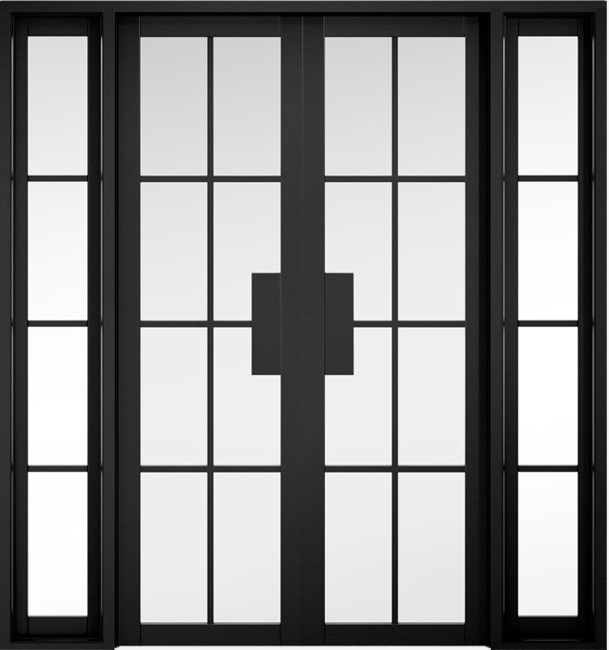 Internal Black Malvern W6 Pre-Finished (CLEAR GLASS) Room Divider - Image 2