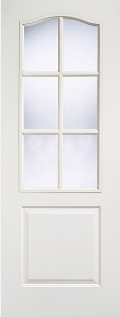 White Classic 6L - (CLEAR EDGED BEVELLED GLASS)- Pre Finished -DF