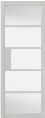 Internal Metro White (CLEAR GLASS) Pre-Finished Door