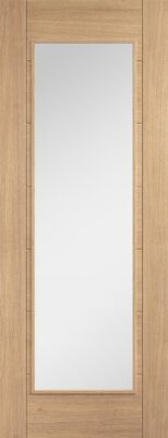 Internal Oak Carini 1L (CLEAR GLASS) Solid Core Pre-Finished Door