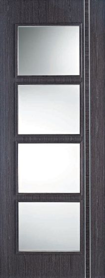 Internal Ash Grey Zanzibar (CLEAR GLASS) Solid Core Pre-Finished - LPD