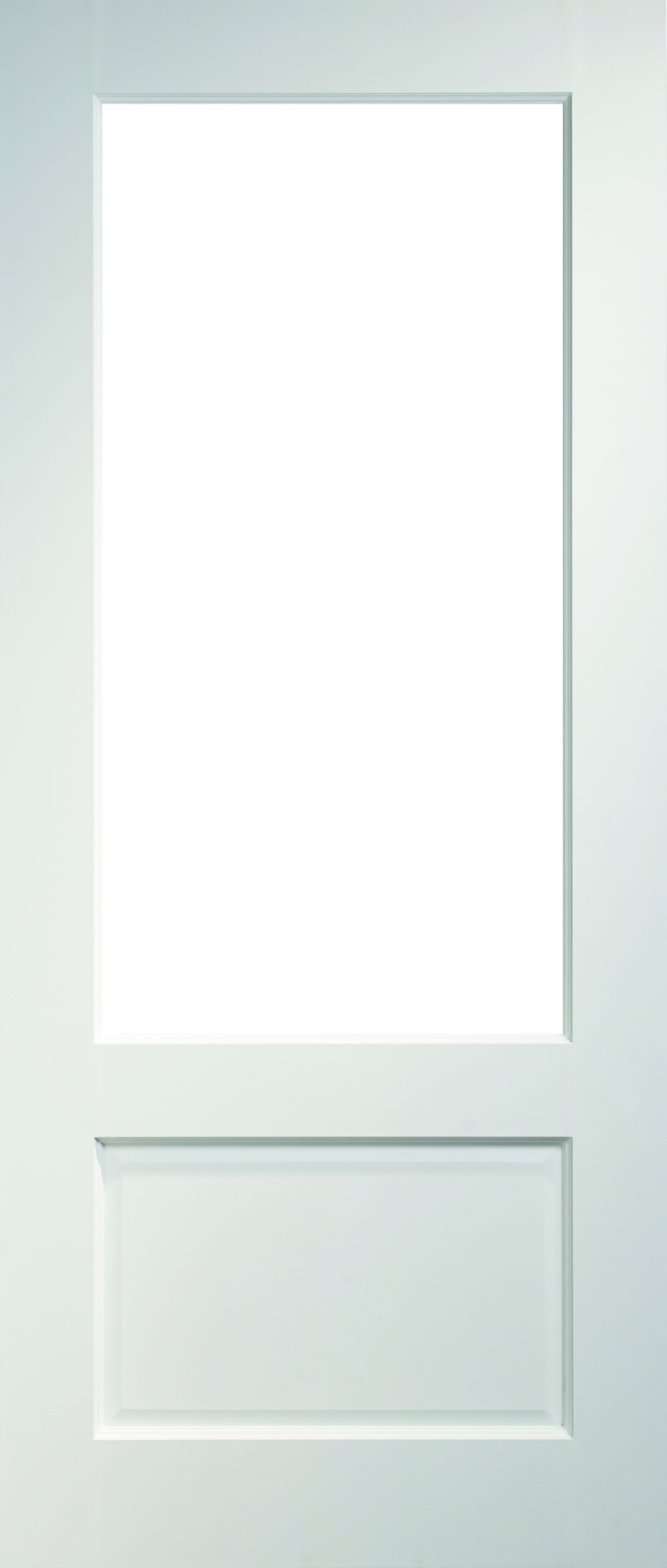 Internal White Primed Solid Core Madison (CLEAR GLASS) Smooth Finish Door