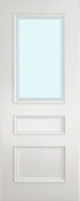 Internal White Primed Solid Core (CLEAR BEVELLED GLASS) Windsor Door
