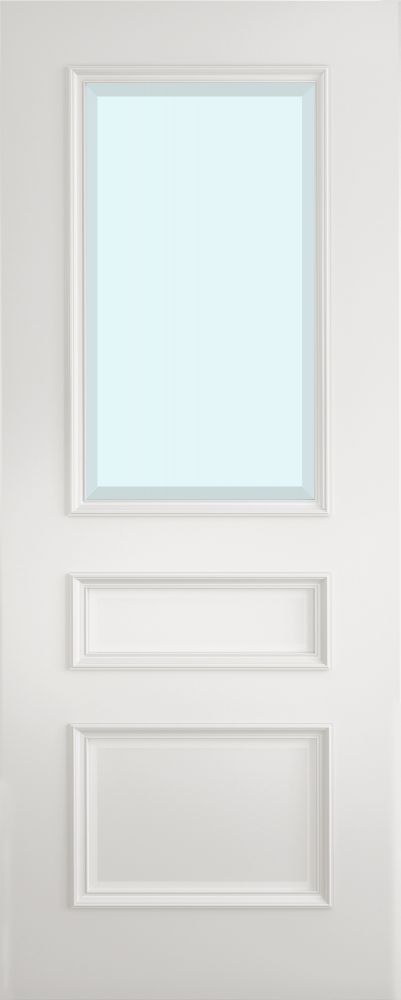 Internal White Primed Solid Core (CLEAR BEVELLED GLASS) Windsor Door
