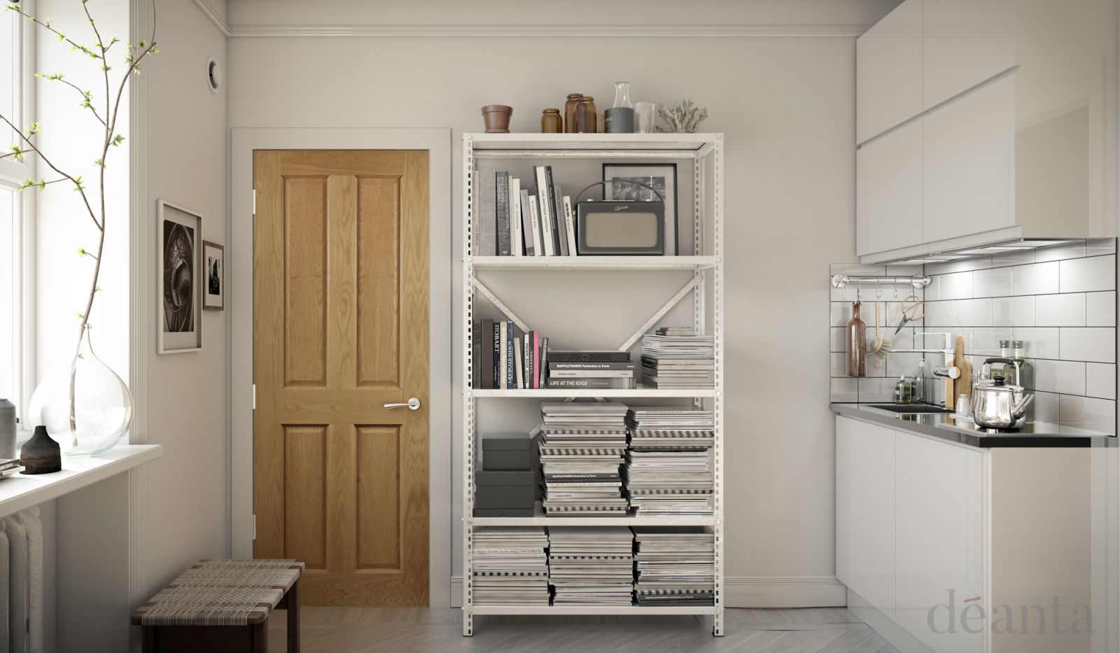Internal Oak Bury 4P FD30 44mm Pre-Finished Fire Door - Image 2