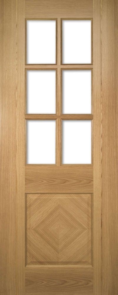 Internal Oak Kensington (CLEAR BEVELLED GLASS) Pre Finished Door