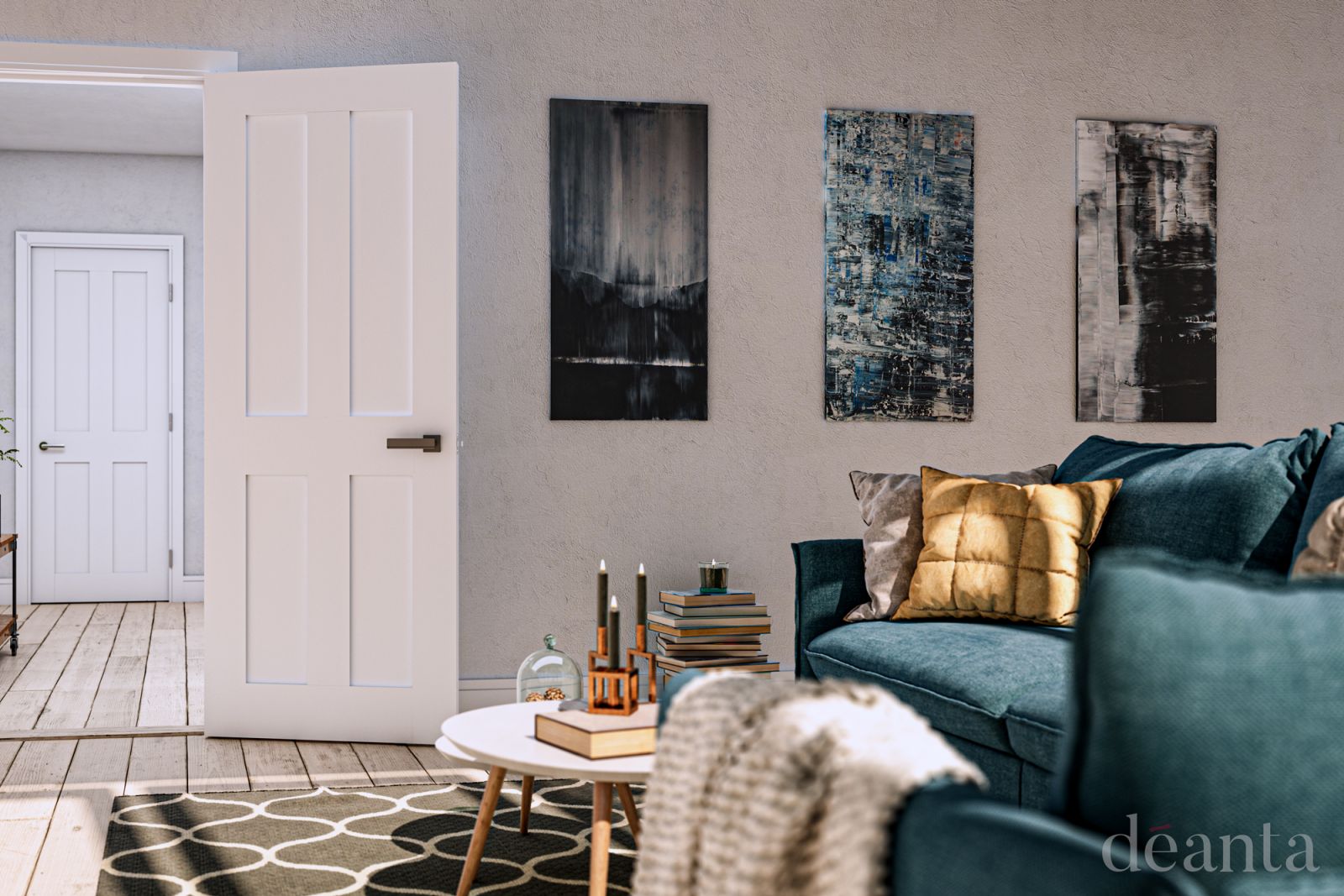 Internal White Primed Solid Core Eton Smooth Finish Door - Image 2