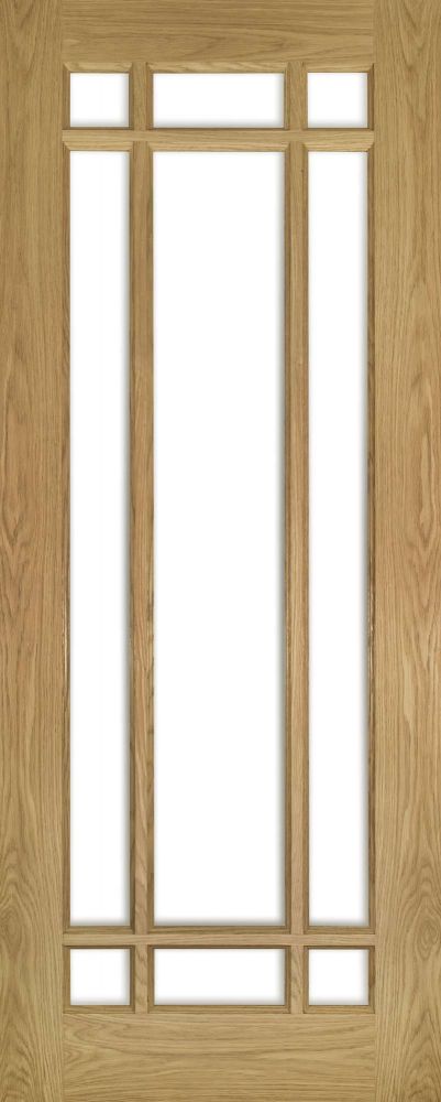 Internal Oak Kerry (CLEAR BEVELLED GLASS) Un-Finished Door