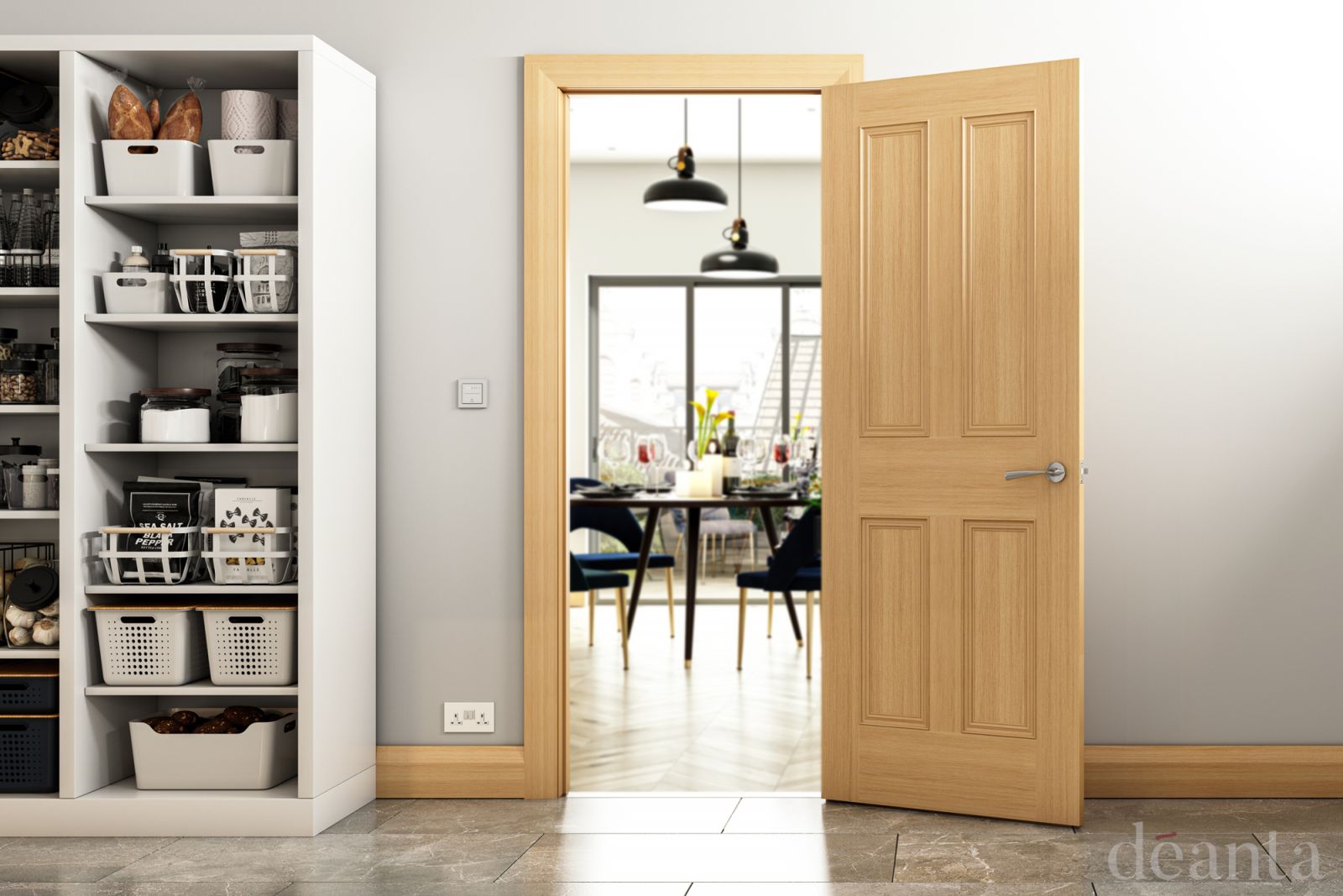 Oak Kingston FD30 44mm Un-Finished Fire Door - Image 2