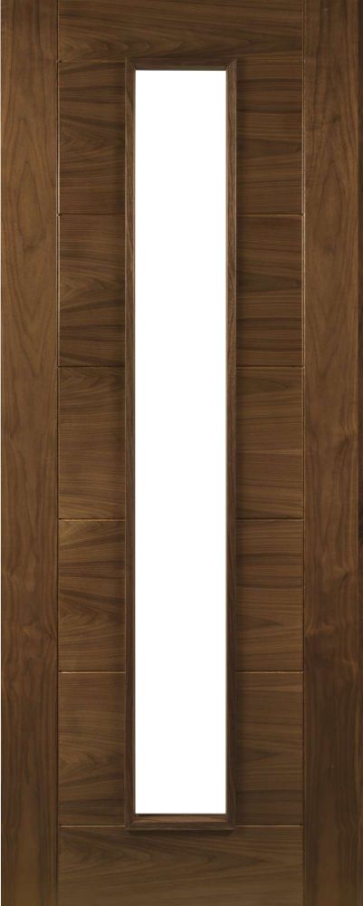 Internal Walnut Seville (CLEAR GLASS) Pre-Finished Door