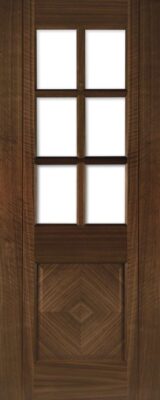 Internal Walnut Kensington (CLEAR BEVELLED GLASS) Pre-Finished Door