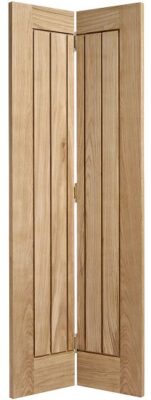 Internal Oak Mexicano Bi-Fold Un-Finished Solid Core Door - LPD