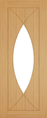 Internal Oak Amalfi Pre-Finished (CLEAR GLASS) Door