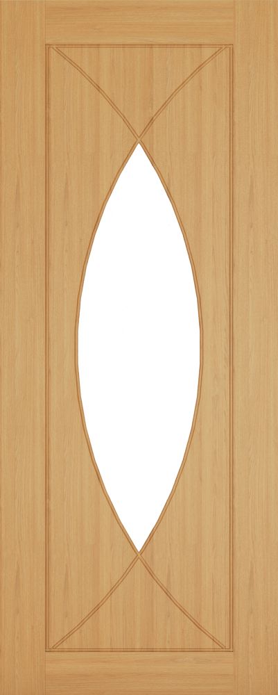 Internal Oak Amalfi Pre-Finished (CLEAR GLASS) Door
