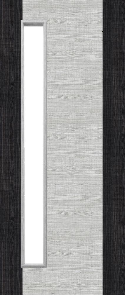 Flush Light Grey Ash Dark Grey Edges D06 Glazed - FD30 - 44mm - Prefinished - DE